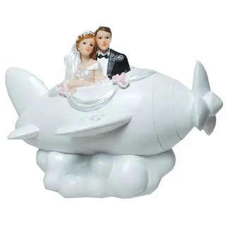Udo Schmidt Bremen...das Original Spardose BRAUTPAAR ÜBER DEN WOLKEN aus Resin, das ideale Sammelgeschenk zur Hochzeit weiß