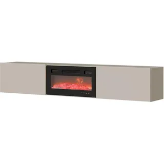 Mirjan24 Govi TV-Lowboard 180 cm Beige/Mehrfarbig Holz