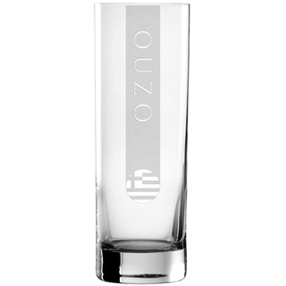 Ouzo Gläser groß (320ml 2x | 5 Größen verfügbar) 2er Set | 320ml Glas | Spülmaschinenfest | Ouzoglas mit Gravur 2 Stück