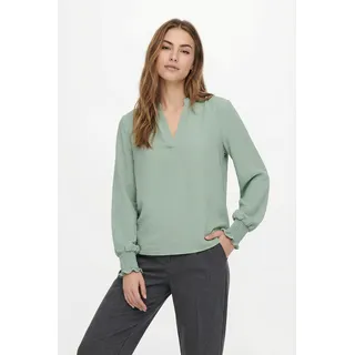 Only Blusenshirt ONLMETTE V-Neck LS Smock Top Jadeite S