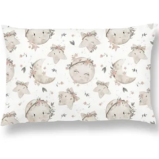 Kinderkissen Mit Kopfkissenbezug Aus Baumwolle 40x60 cm - Kopfkissen Geeignet Für 3 Bis 10 Jahre - Kinder Kuschelkissen - Weiches Kinder Kopfkissen Hypoallergen - Ideal Fürs Bett, Reisen, Schläfchen