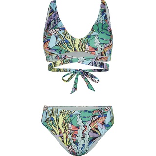 O'Neill Sofie - Love Longline Triangle Bikini Set blue comic seaweed (35096) 44