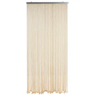 Kobolo Türvorhang Seilvorhang MARITIM 54 Stränge mit Aluminiumleiste (1 St), Ösen, halbtransparent, abweisend gegen Insekten beige
