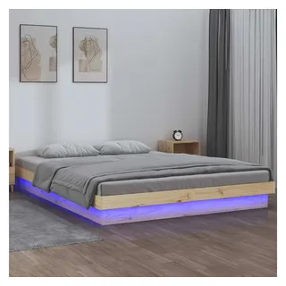 vidaXL Massivholzbett 120 x 200 cm Braun