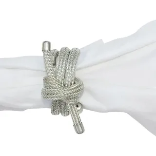 Serviettenring Knoten Ø 14 cm Metall Silber