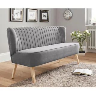 Home Affaire 2-Sitzer "Campi", 140x81x67 cm Luxus-Microfaser grau (hellgrau), (10618643-0)
