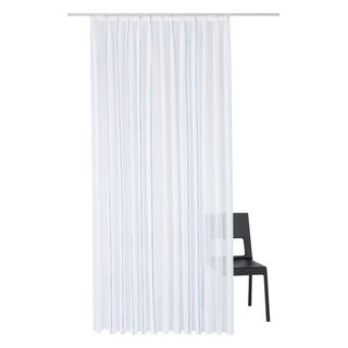 Vorhang WIRTH "Betsy" Gardinen Gr. 225 cm, Faltenband, 600 cm, blau Fertiggardine Fertigstore Flauschvorhang Gardine Gardinenstore Langstore Übergardine Gardinen nach Räumen Store