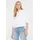 SENSES THE LABEL Damen Gr L weiß Popeline Material 100 Baumwolle unifarben gerade kurz hoch geschlossener Ausschnitt Ärmel Ärmelschlitz 1-Knopf-Manschette Blusen Seitenschlitze
