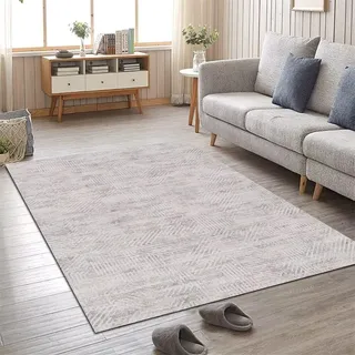 RUGMRZ Schallschutz Teppich Design Teppich Grauer brauner Sofateppich Sitzecke Dekoration rutschfest Kinderteppiche Mädchen Teppich Outdoor 140X200CM