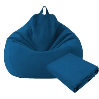 Sitzsack-sofabezug, Liegesofabezug, Stoffsesselbezug, Stuhlbezug Ohne Füllstoff, Pouf, Tatami, Wohnzimmermöbel (blau, 70 X 80 Cm)