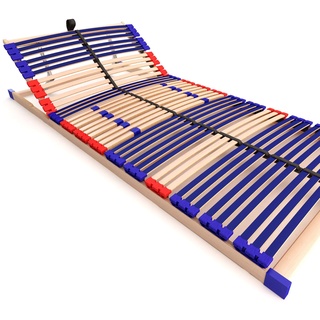 stabiler Lattenrost 100% BUCHE Lattenrahmen - Kopfteil verstellbar - SCHULTERFRÄSUNG, 7 Zonen, 42 Federleisten, Härte-Regulierung, Mittelgurt - VARIO SLEEP BEST 42® unmontiert (130x200cm)