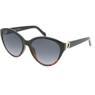 Fossil 207352 Damen-Sonnenbrille Vollrand Cat Eye Propionat-Gestell, silber