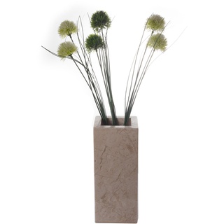 Design Marmorvase, Blumenvase aus türkischem Marmor, Vase Naturstein massiv, Dekovase rechteckig, Maße: 24x10x8cm, Gewicht: ca.3,3Kg