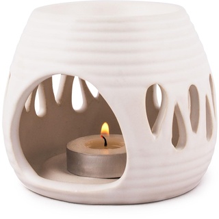 pajoma Duftlampe - Weiß | Design Duftlicht aus Hochwertigem Keramik Material/H 10,5 x ø 13 cm