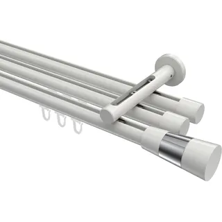 Interdeco Innenlaufgarnitur 3-läufig Ø 20 mm 100 cm Weiß