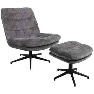 Cantus Relaxsesselset, Anthrazit, Metall, Textil, 70x87x90 cm, Relaxfunktion, Wohnzimmer, Sessel, Relaxsessel