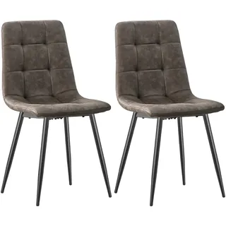 LEWE Esszimmerstühle 2er Set,Technisches Tuch küchenstühle Modern,Polsterstuhl,Esszimmer Stuhl mit Rückenlehne Metallbeinen,Stühle 2er Set für Esszimmer,Küche,Wohnzimmer & Lounge Rezeption