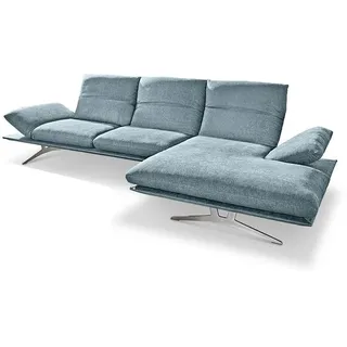 KOINOR Ecksofa Francis Stoff Blau Hellblau 284 cm