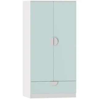 [en.casa] Kinderkleiderschrank Sandnes 123 x 60 x 40 cm Holz mintgrün