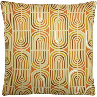 furn. Retro Regenbogen-Polyester gefülltes Kissen, Multi, 43 x 43cm