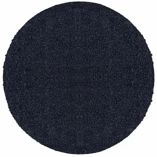 Teppium Teppich Unicolor - Einfarbig, Rund, Höhe: 30 mm, Einfarbig Shaggy Teppich Wohnzimmer Langflor versch. farben und größen blau Rund | 200 cm x 200 cm x 30 mm
