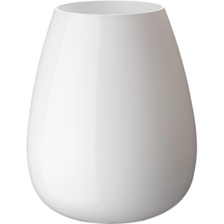 Villeroy und Boch Drop Große Vase Arctic Breeze, 22,8 cm, Glas, Weiß