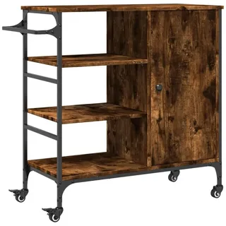 vidaXL Küchenwagen Räuchereiche 87,5x38,5x84,5 cm Holzwerkstoff