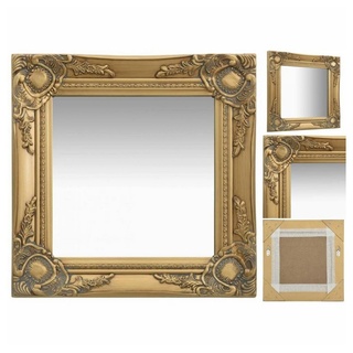 vidaXL Spiegel »Dekoration Spiegel Wandspiegel im Barock-Stil 40x40 cm Golden« goldfarben