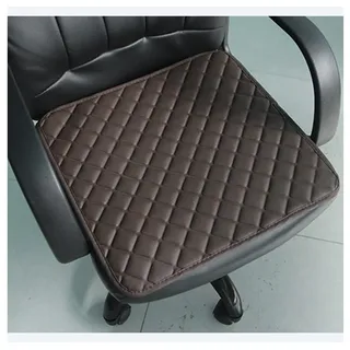Stuhlkissen, Leder-Stuhlkissen for Esszimmer, Büro, Computerstühle, Kissen – rutschfestes, wasserdichtes, langlebiges Sitzkissen for den Innen- und Außenbereich, Auto-Lederpolster(Coffee,40*40cm)