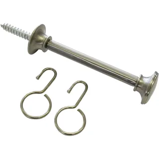 GARDINIA Raffabstandshaken für Vorhangstoffe, 10 cm, Metall, Edelstahl-Optik