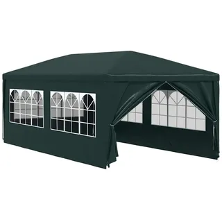 vidaXL Partyzelt 3 x 6 m inkl. 6 Seitenteile Grün