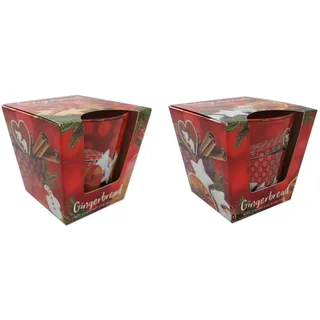Ebersbacher Kerzenfabrik 2er Set Duftkerzen Gingerbread Apple-Cinnamon und Orange-Anise