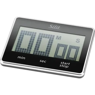Silit Eieruhr Kurzzeitwecker digital 9x7cm Küchentimer Countdown Timer Attimo, Küchenwecker, Schwarz