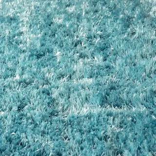Hochflor Teppich Wohnzimmer Shaggy Super Weich Soft Pastellfarben Einfarbig, Farbe:Turkis, Maße:160x230 cm - Türkis