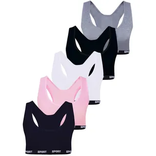 LOREZA 5er Set Bustier - Sport - Bunt | Gr.: 140/146