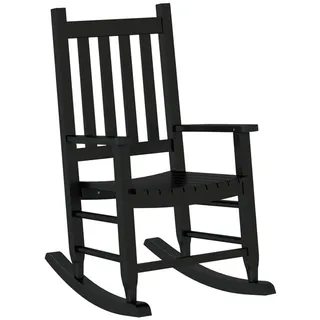vidaXL Schaukelstuhl Schwarz Kindersessel Schaukelstuhl Schaukelsessel Holzstuhl 49x66,5x85 schwarz