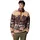 Fleecepullover Helvetia II Printed Half Snap Braun M