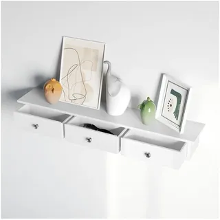 Songmics Wandregal 80 x 15 x 10 cm Weiß