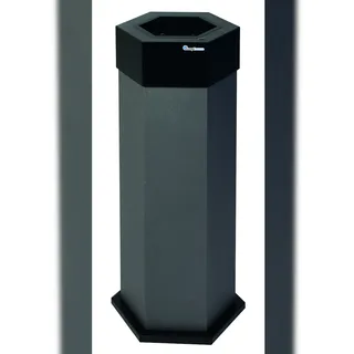 Sixco Abfallsammler retro-modern, sechseckig, eisenglimmer, 45 Liter