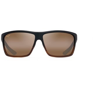 Maui Jim Unisex-Erwachsene Alenuihaha Sonnenbrille, Dunkelbrauner Streifen/HCL-Bronze, polarisiert
