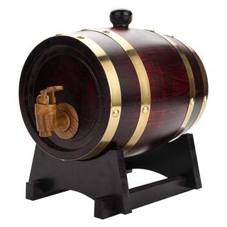 Hakeeta Eichenfass, Eichenfass 1,5/3/5/10 Liter Vintage Wood Oak Timber Weinfass für Bier Whisky Rum Port (1.5L)