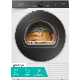 Gorenje D5G69CP Trockner/Kondensation mit Wärmepumpe /9kg /15 Programme/ConnectLife/Made in EU/FastDry Pro/TwinAir/Feuchtesensor/NatureDry/Anti-Allergie/Trockner Synchronisation/EEK: D