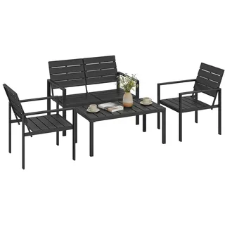 Gartenmöbel Set Sitzgruppe für 4 Personen Gartenlounge mit 2er Sofa 2 Sessel