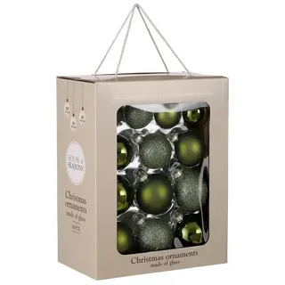 Mica Decorations Weihnachtsbaumkugel Mica Decorations Kugel glas d.gruen 26 Stueck - d7cm braun