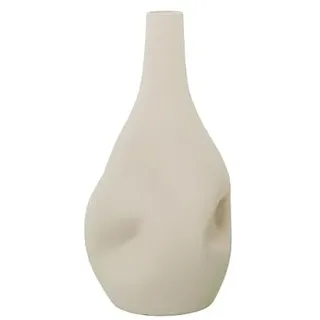 DRW Bodenvase aus Keramik in Beige, 38 x 19 x 19 cm