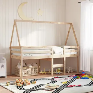 Hochbett Mit Dach 80x200 Cm Massivholz Kiefer