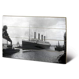 Pyramid International Titanic (4) Holzwand-Kunst, Holz, Mehrfarbig, 40 x 2.5 x 59 cm