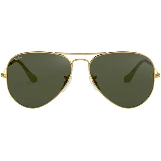 Ray-Ban Damen Aviator Large Metal Sonnenbrille, Gold (Gestell: Gold, Gläser: Grün Klassisch Nicht-polarisiert L0205), L EU - 58 mm