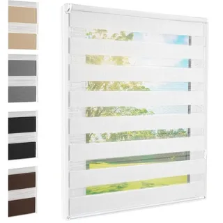 Doppelrollo Doppelrollo Klemmfix weiss 95x140 cm, Foxx weiß 95 cm x 140 cm