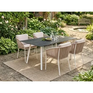 Stern Cliff Gartenmöbel Set 1 Größe M, 4 Sessel Cliff und 1 Tisch Interno 180x100cm